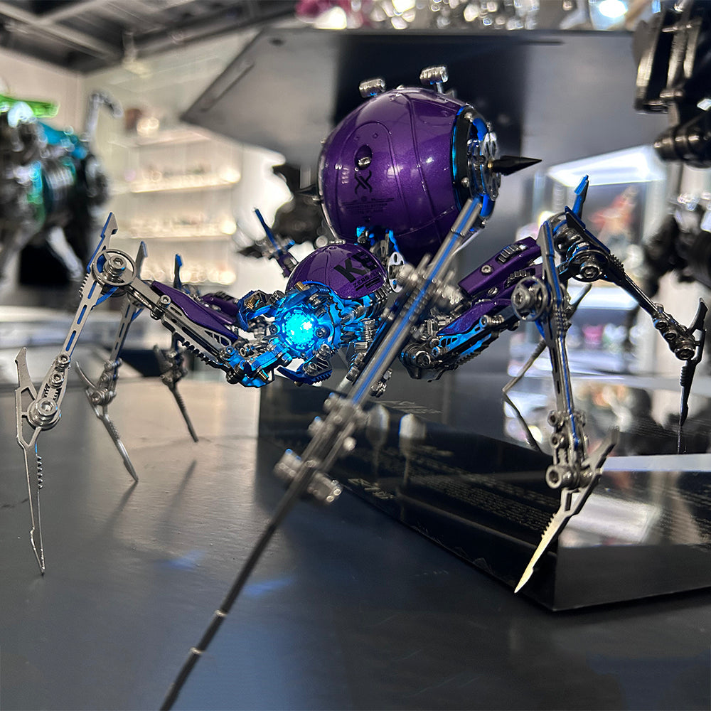 Araña Tormenta Púrpura Steampunk Metal 3D