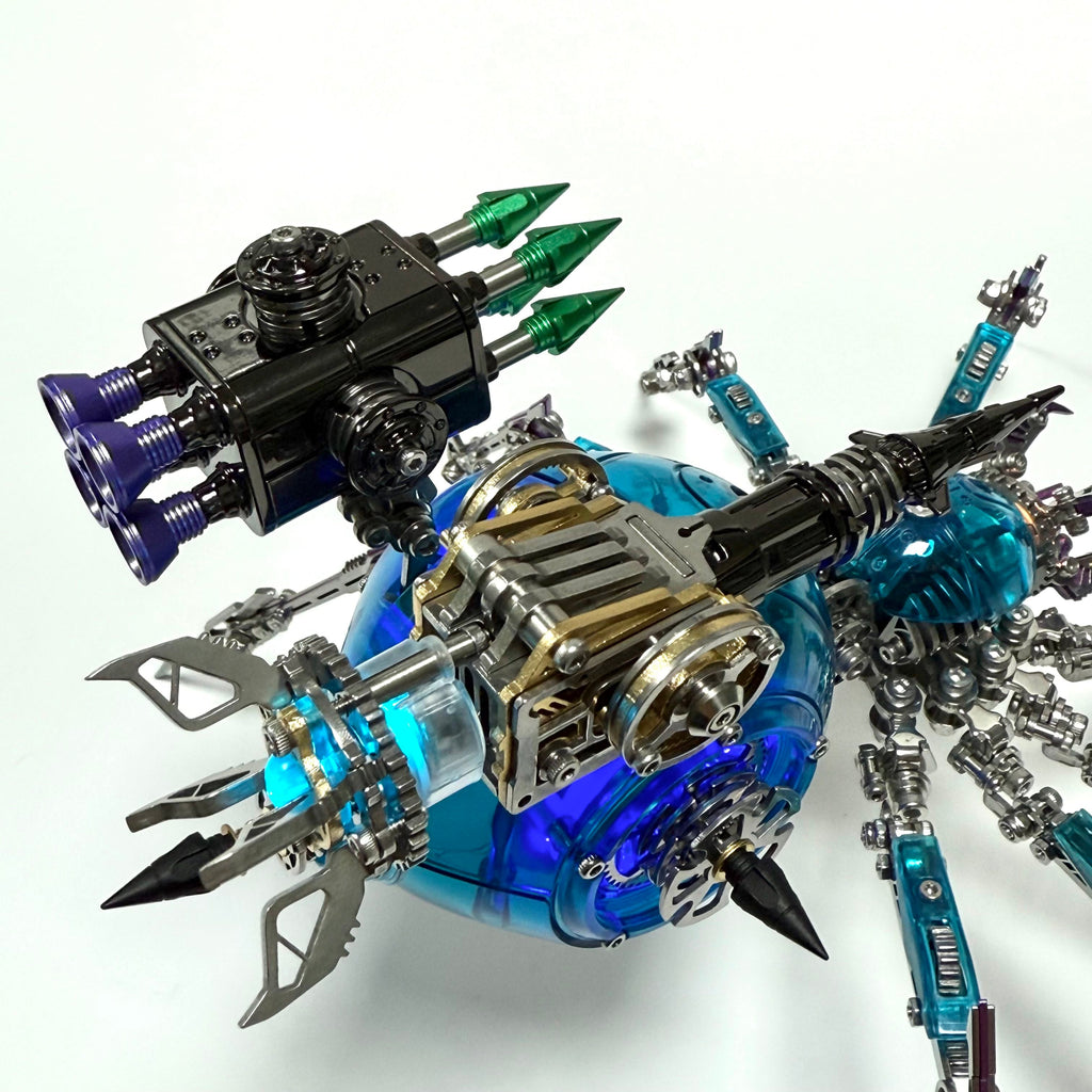 Araña Tormenta Púrpura Steampunk Metal 3D