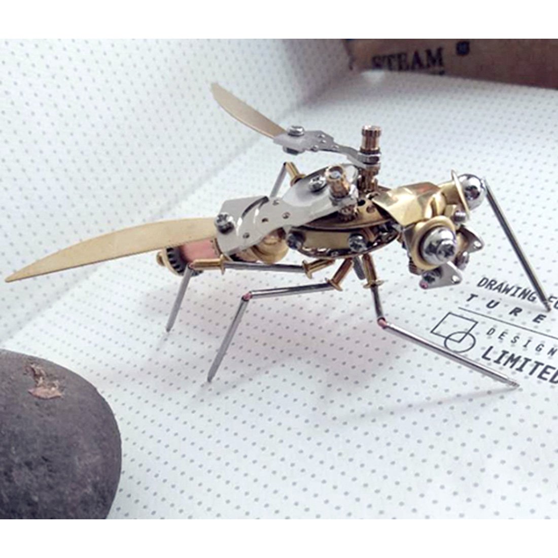Avispa Araña Steampunk Metal 3D Colección
