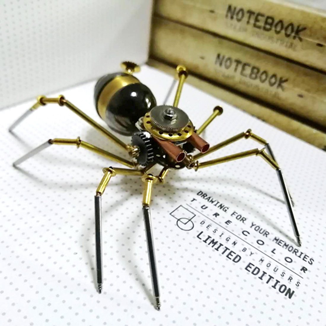 Avispa Araña Steampunk Metal 3D Colección