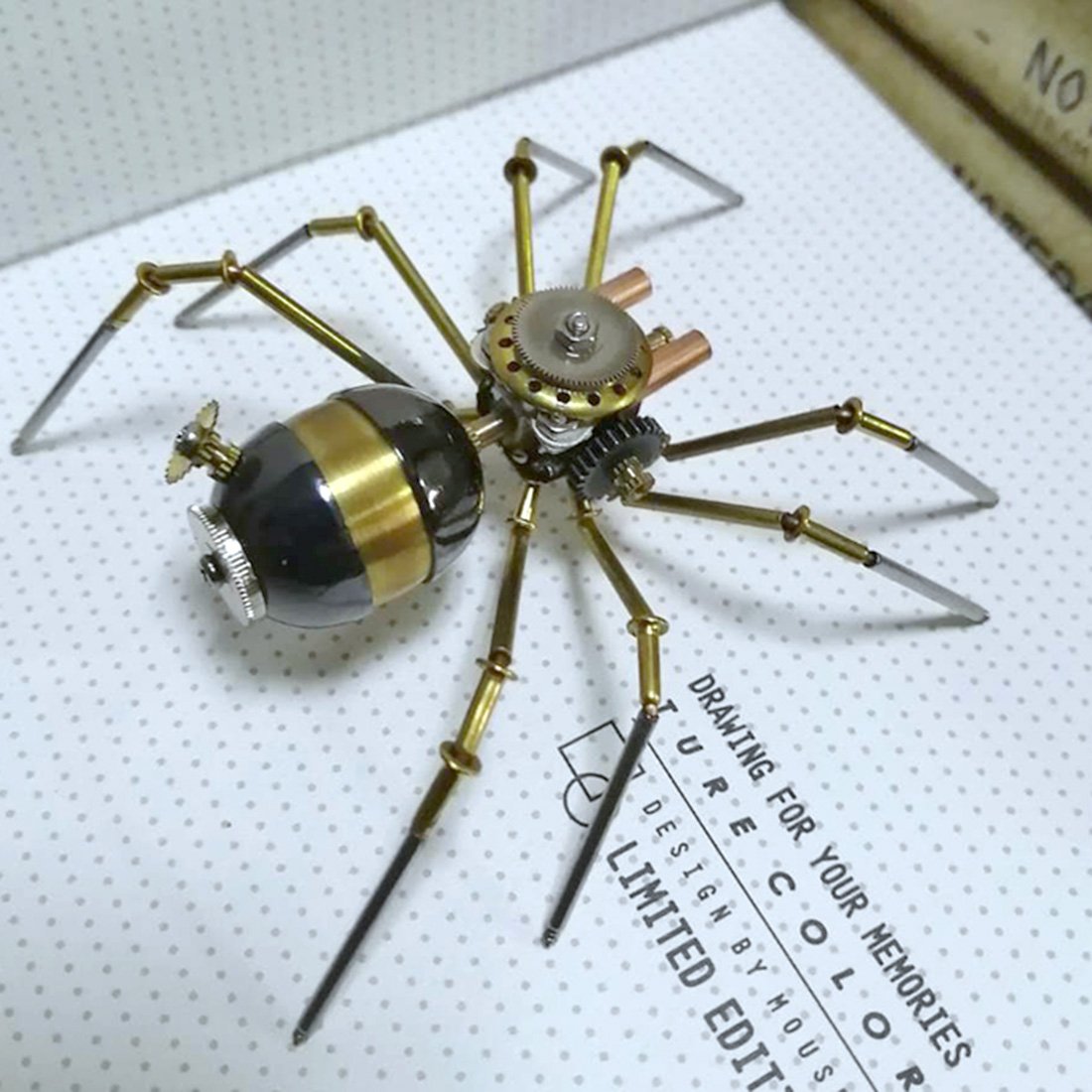 Avispa Araña Steampunk Metal 3D Colección
