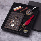 Cuaderno Steampunk con Pluma y Sello DIY Regalo