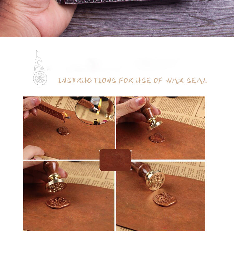 Cuaderno Steampunk con Pluma y Sello DIY Regalo