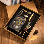 Cuaderno Steampunk con Pluma y Sello Regalo
