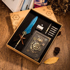 Set Cuaderno Steampunk con Pluma y Caja Regalo