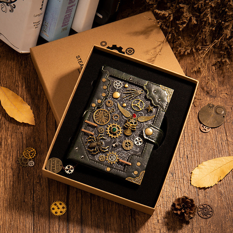Cuaderno Steampunk Tapa Dura con Caja Regalo