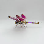 Libélula Morada Roja Steampunk Metal 3D