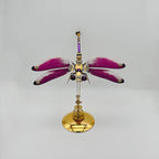Libélula Morada Roja Steampunk Metal 3D