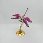 Libélula Morada Roja Steampunk Metal 3D