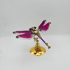 Libélula Morada Roja Steampunk Metal 3D