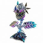 Flor Carnívora Steampunk Metal 3D