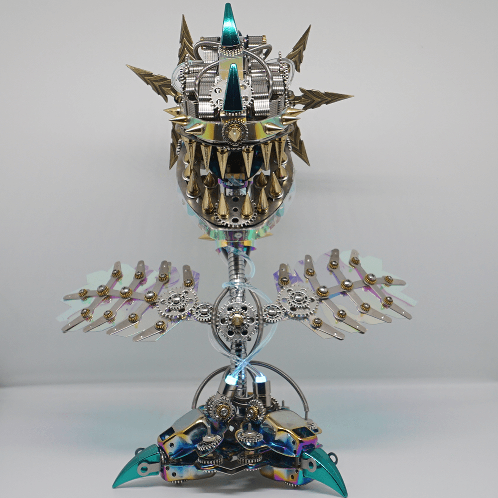 Flor Carnívora Steampunk Metal 3D