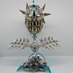 Flor Carnívora Steampunk Metal 3D