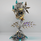Flor Carnívora Steampunk Metal 3D