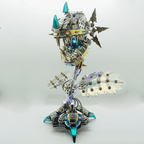 Flor Carnívora Steampunk Metal 3D
