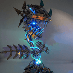 Flor Carnívora Steampunk Metal 3D