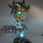 Flor Carnívora Steampunk Metal 3D