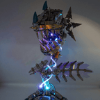 Flor Carnívora Steampunk Metal 3D