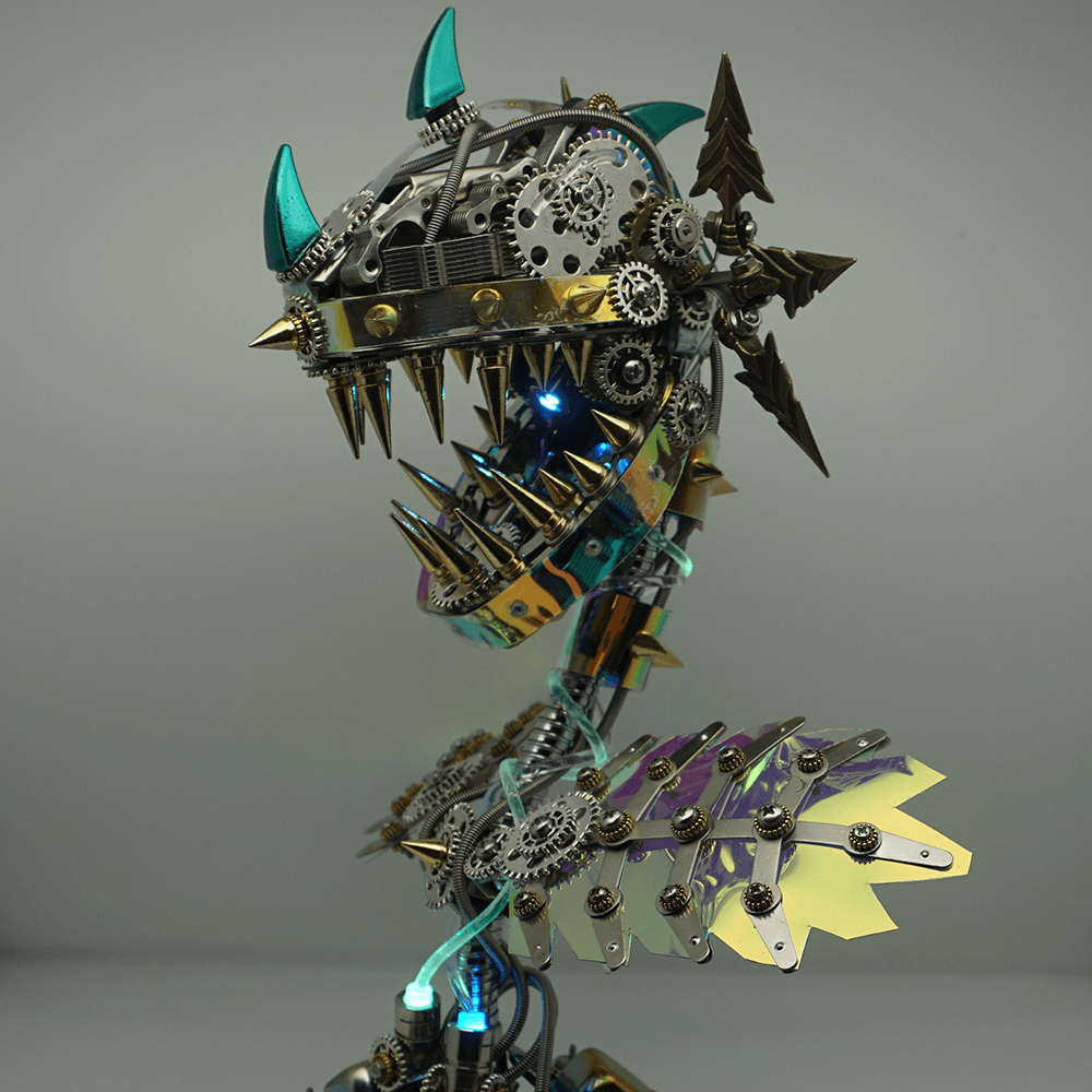 Flor Carnívora Steampunk Metal 3D