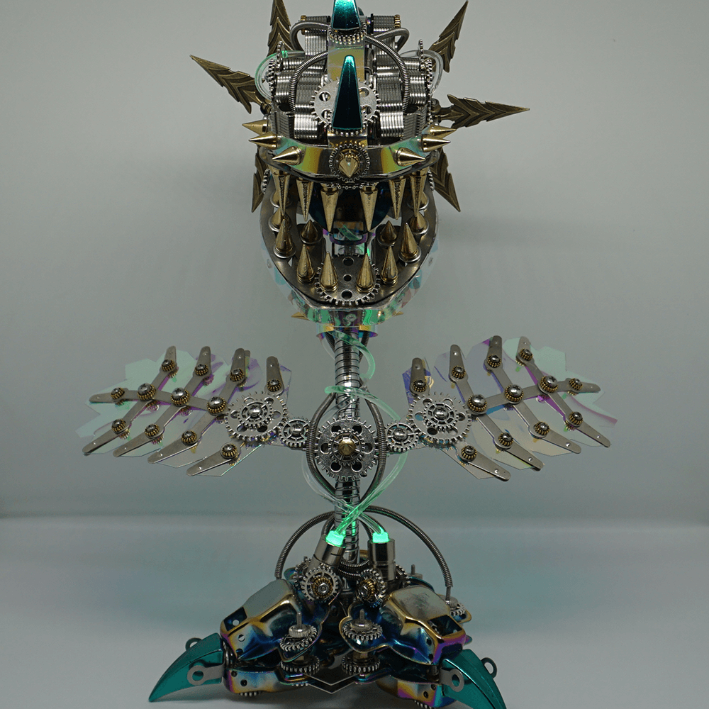 Flor Carnívora Steampunk Metal 3D