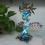 Flor Carnívora Steampunk Metal 3D