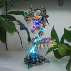 Flor Carnívora Steampunk Metal 3D