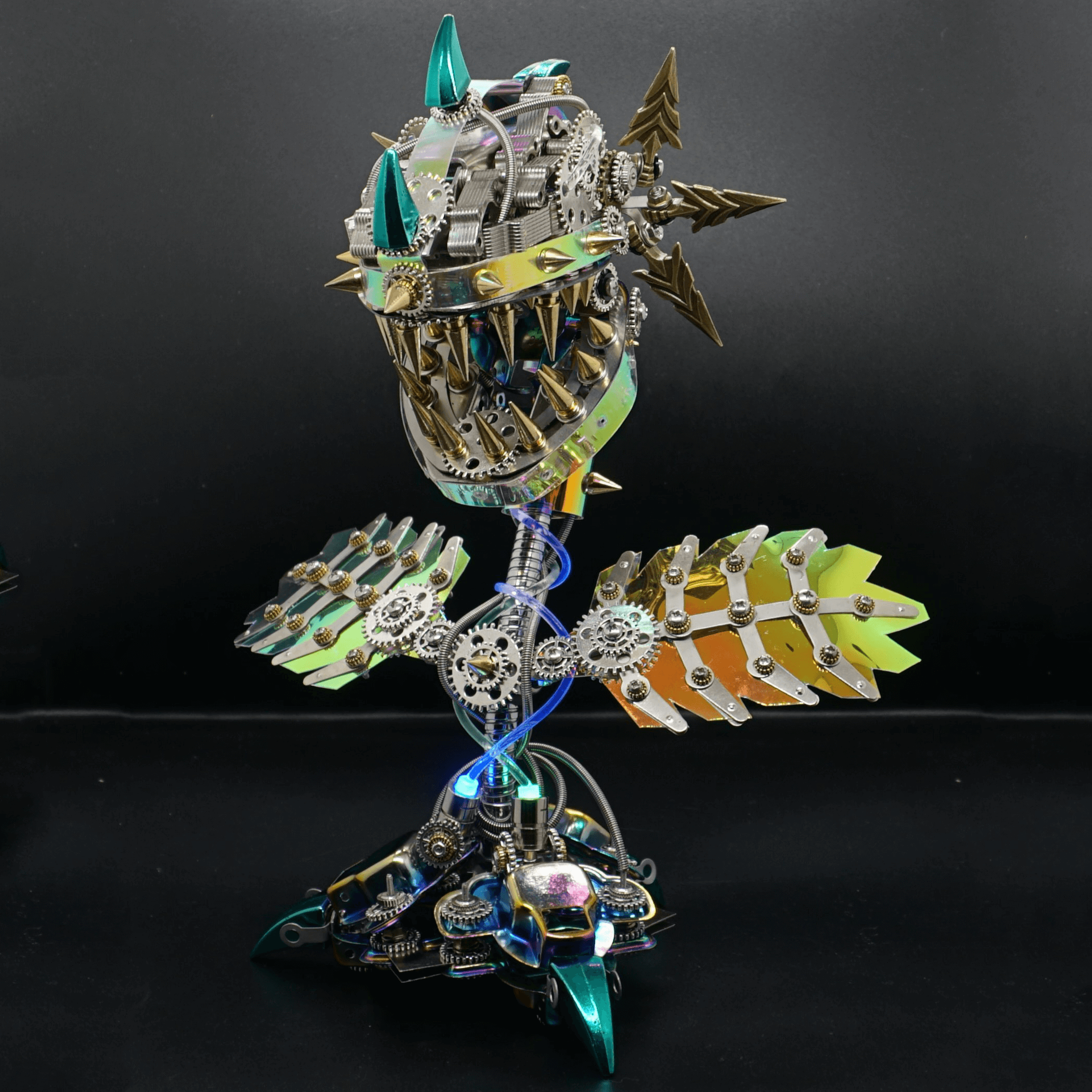 Flor Carnívora Steampunk Metal 3D