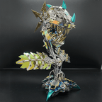Flor Carnívora Steampunk Metal 3D