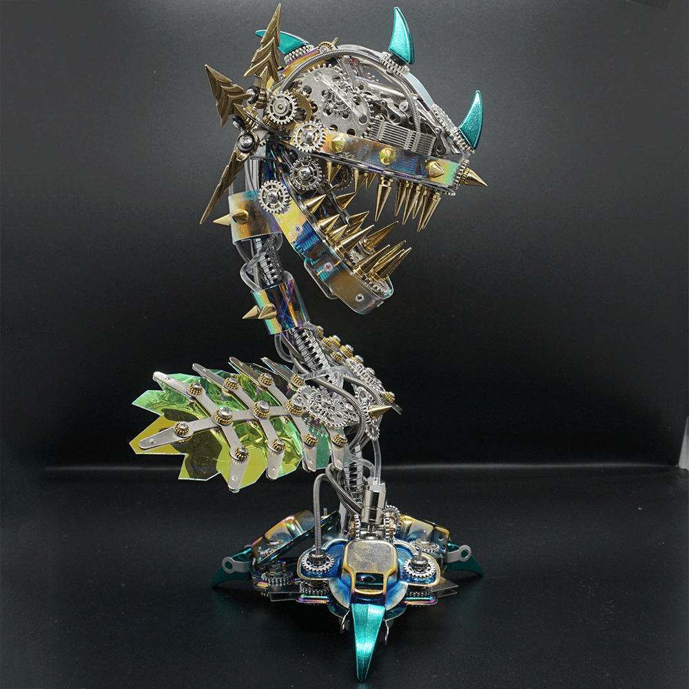 Flor Carnívora Steampunk Metal 3D