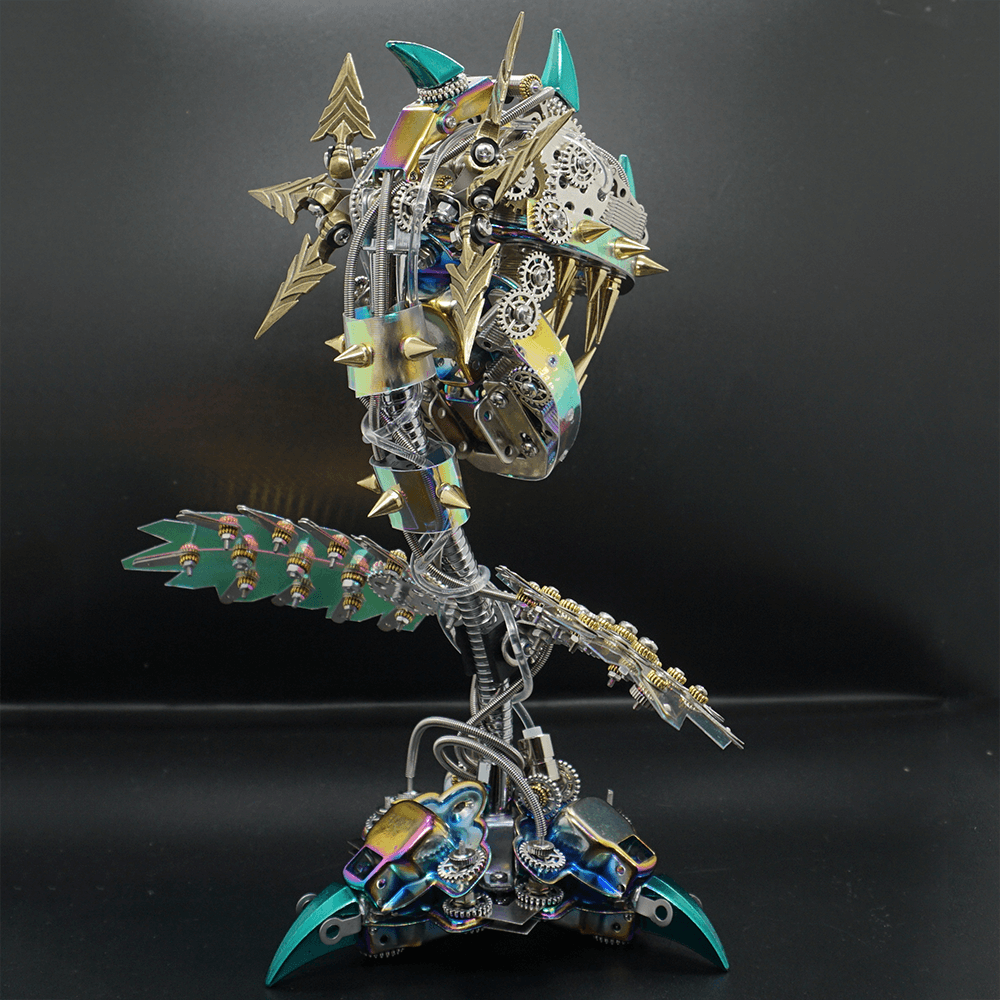 Flor Carnívora Steampunk Metal 3D