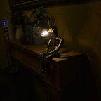 Lámpara Robot Industrial Steampunk con Bombilla