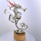 Caballito de Mar Steampunk Metal 3D con Caja Musical