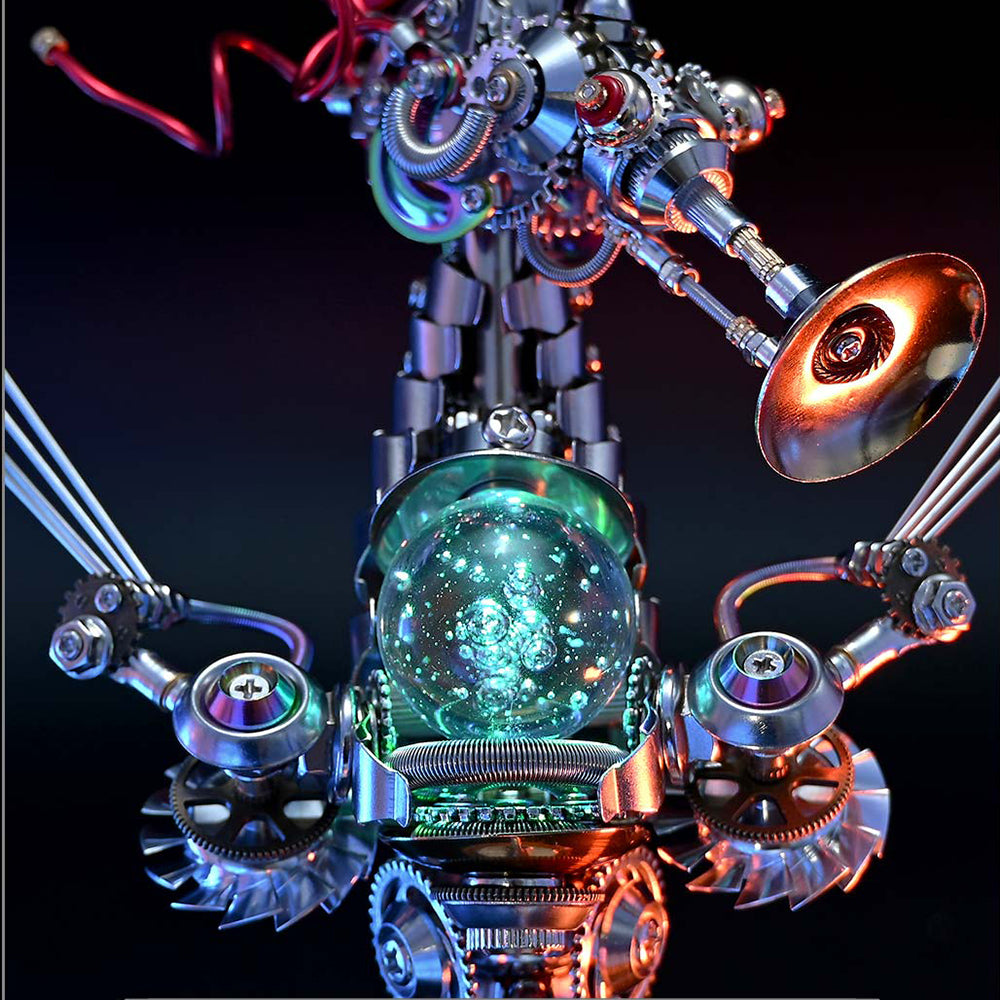 Caballito de Mar Steampunk Metal 3D con Caja Musical