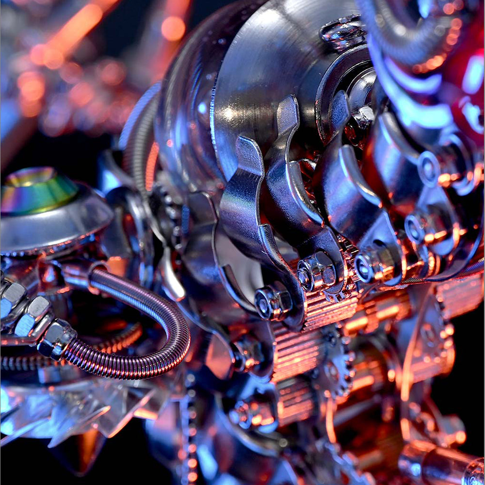 Caballito de Mar Steampunk Metal 3D con Caja Musical
