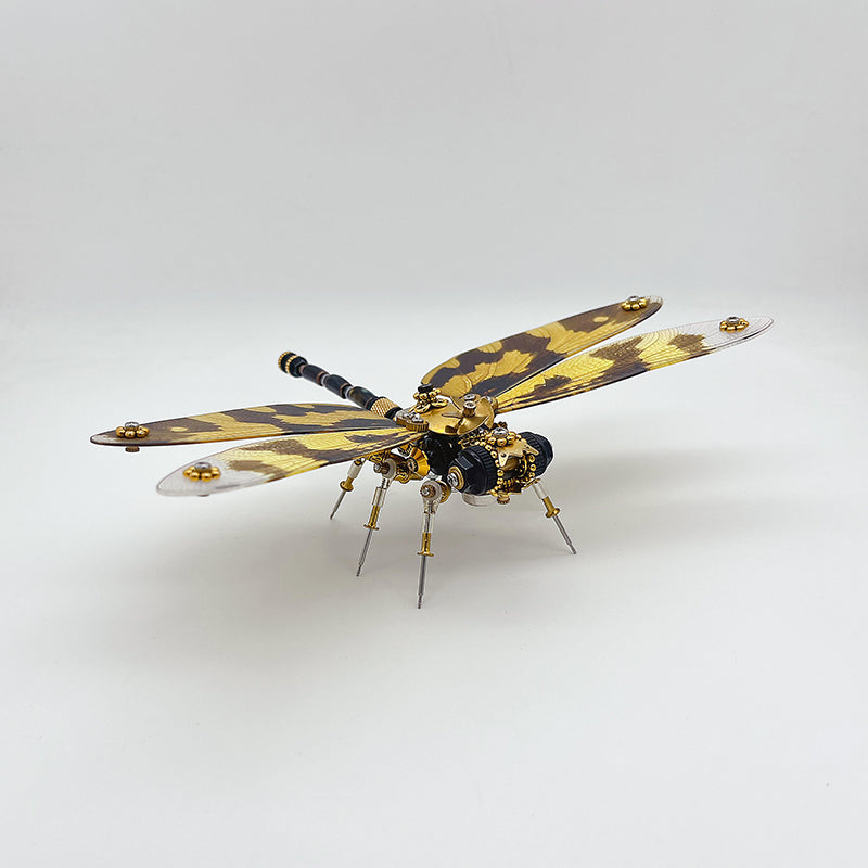 Libélula Alas Moteadas Steampunk Metal 3D