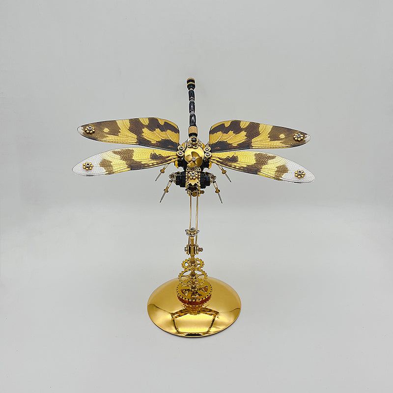 Libélula Alas Moteadas Steampunk Metal 3D