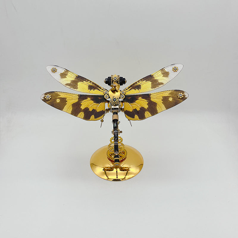Libélula Alas Moteadas Steampunk Metal 3D