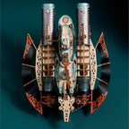 Submarino Steampunk Madera 3D