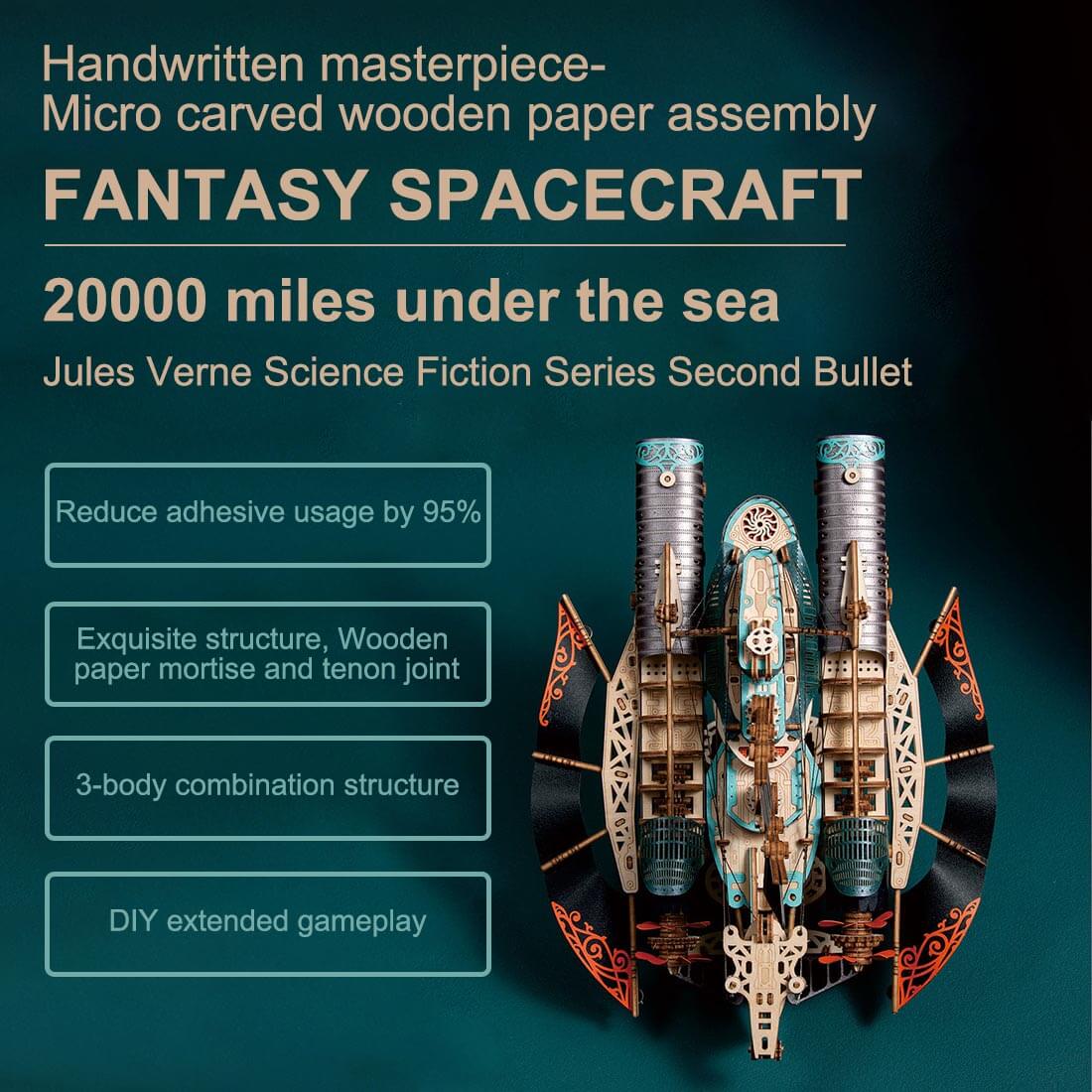 Submarino Steampunk Madera 3D