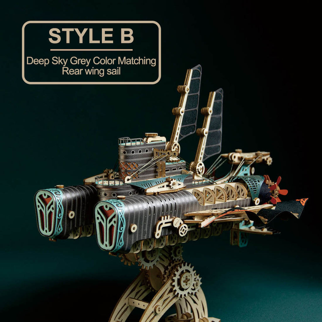 Submarino Steampunk Madera 3D