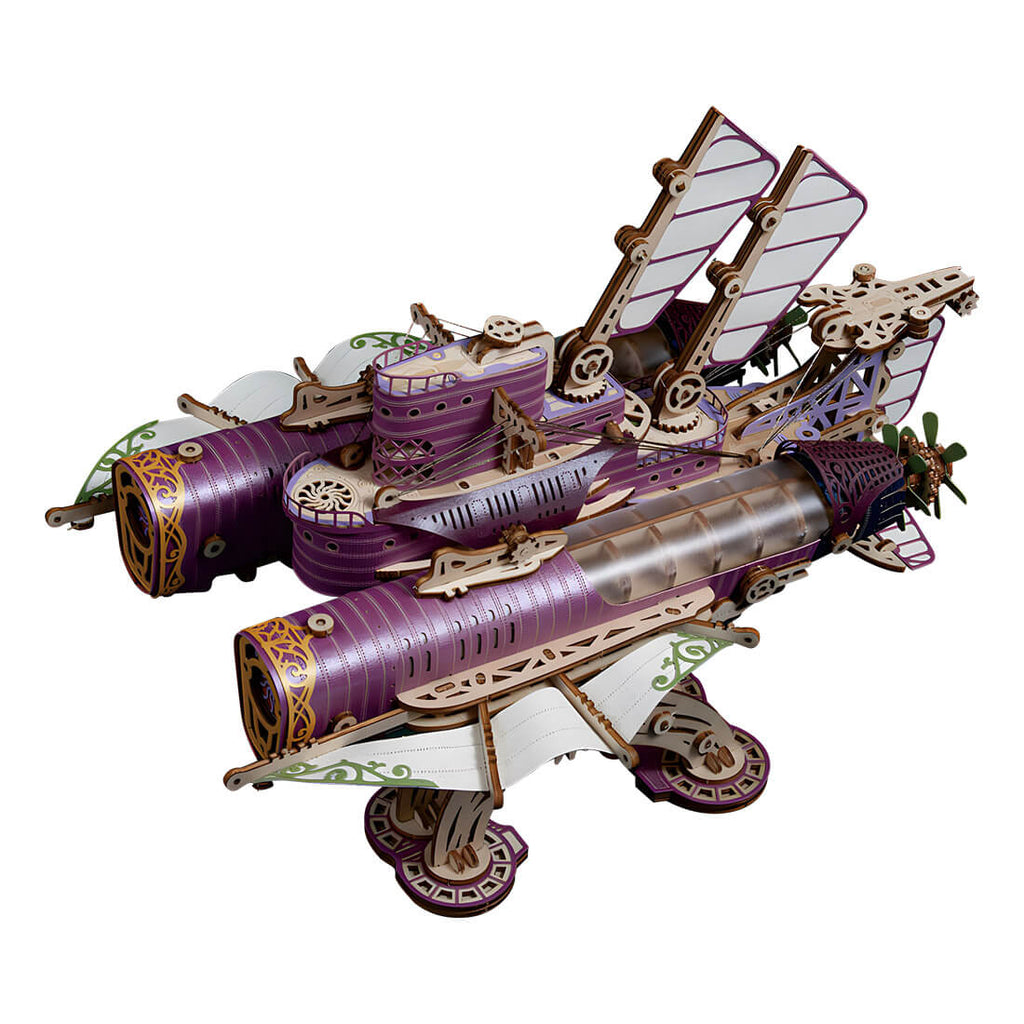 Submarino Steampunk Madera 3D