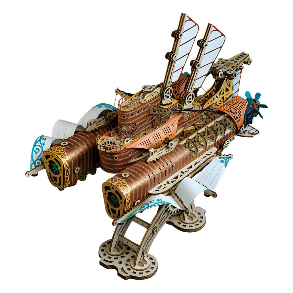 Submarino Steampunk Madera 3D