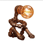 Lámpara de Mesa Steampunk Tubería Metal