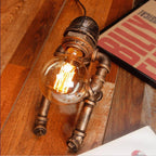 Lámpara de Mesa Steampunk Tubería Metal