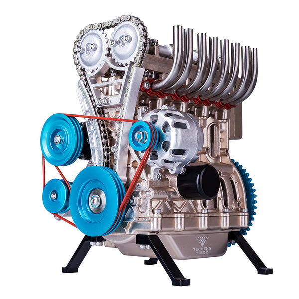 Motor 4 Cilindros en Línea Metal 3D 300 piezas