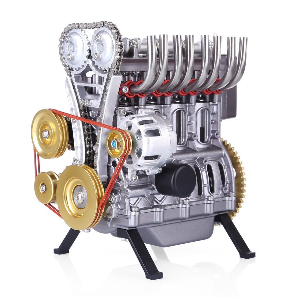 Motor 4 Cilindros en Línea Metal 3D 300 piezas