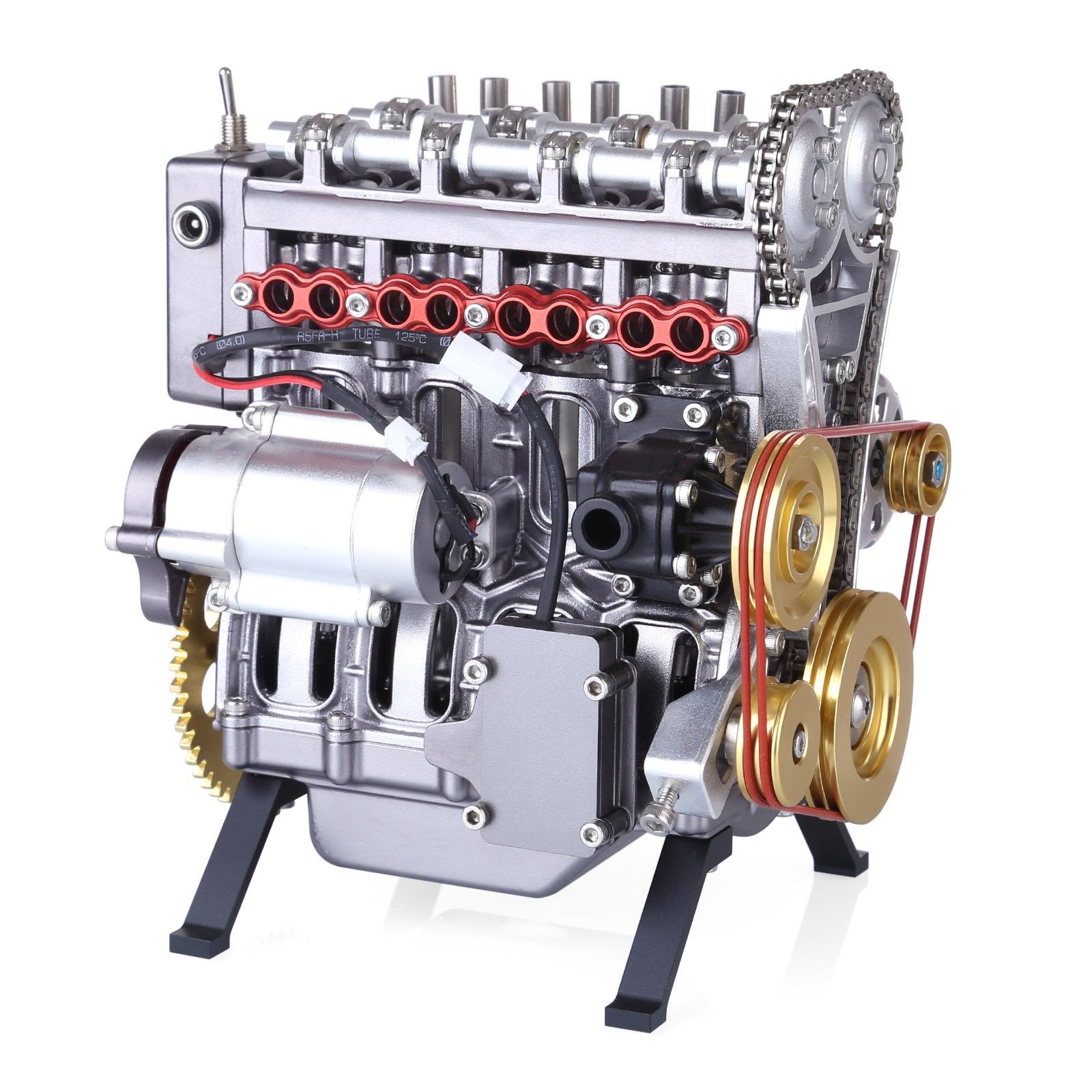Motor 4 Cilindros en Línea Metal 3D 300 piezas