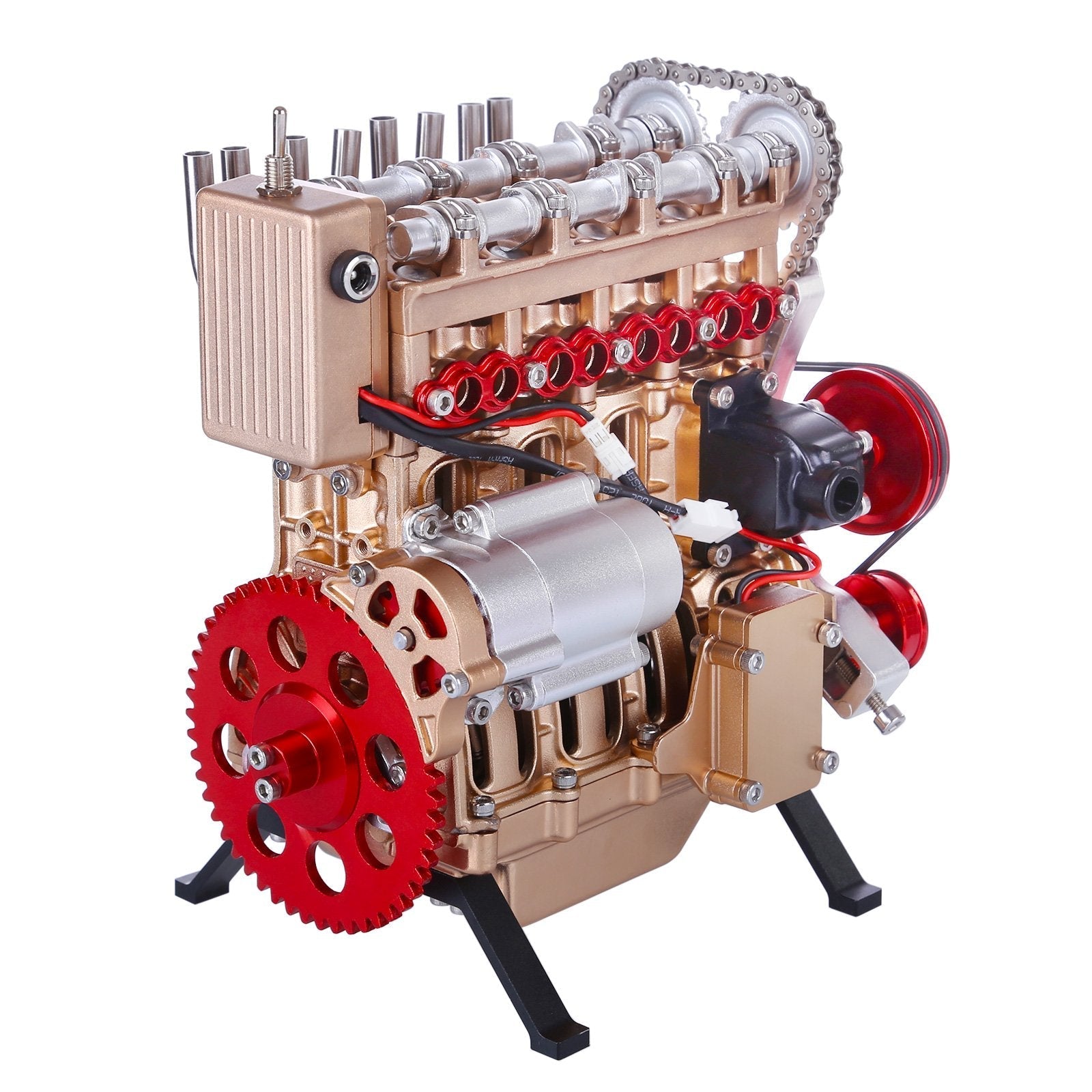 Motor 4 Cilindros en Línea Metal 3D 300 piezas