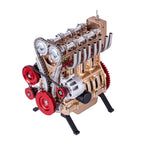 Motor 4 Cilindros en Línea Metal 3D 300 piezas