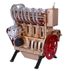 Motor 4 Cilindros en Línea Metal 3D 300 piezas